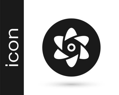 Beyaz arka planda siyah test tüpü ve kimyasal test ikonu izole edildi. Laboratuvar cam levhası. Vektör