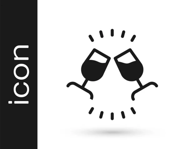 Degustazione vino nero, icona degustazione isolata su sfondo bianco. Sommelier. Puzza di vino. Vettore — Vettoriale Stock