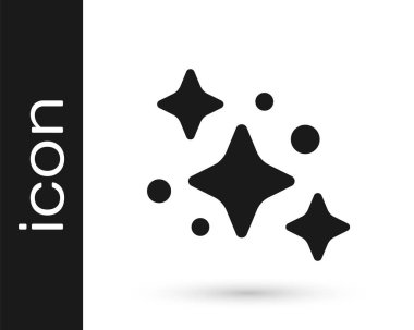 Siyah Ev Temizleme Servisi konsepti simgesi beyaz arkaplanda izole edildi. Bina ve ev. Vektör