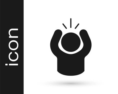 Siyah Öfke simgesi beyaz arkaplanda izole edildi. Öfke, öfke, bağırma konsepti. Vektör