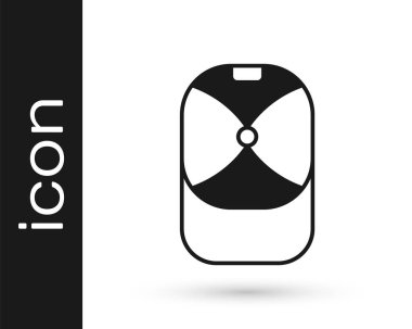 Siyah beyzbol şapkası simgesi beyaz arkaplanda izole edilmiş. Spor malzemeleri. Spor üniforması. Vektör