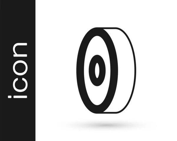 검은 스케이트 보드 공에는 아이콘 이 흰색 배경에서 분리되어 있다. Vector — 스톡 벡터