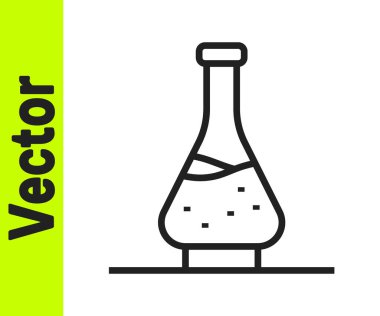 Beyaz arka planda izole edilmiş şarap ikonu için siyah çizgi reddi. Vektör