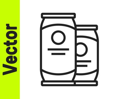 Siyah çizgi bira beyaz arkaplanda izole edilebilir. Vektör