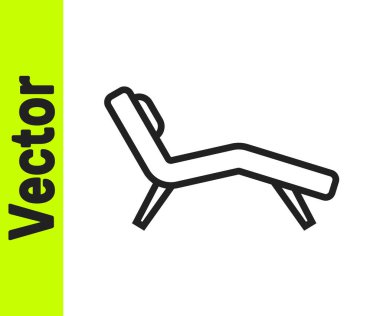 Siyah renkli Armchair simgesi beyaz arkaplanda izole edildi. Vektör