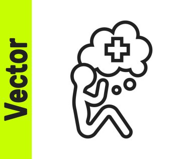 Siyah çizgi beyaz arkaplanda el simgesi oluşturulmasına yardımcı oluyor. Vektör