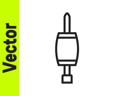 Siyah çizgi tornavida simgesi beyaz arkaplanda izole edildi. Servis aracı sembolü. Vektör