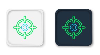 Hat Hedefi spor simgesi beyaz arkaplanda izole edildi. Atış mesafesi ya da atış mesafesi için sayıları olan temiz bir hedef. Renkli taslak konsepti. Vektör