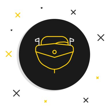 Hız teknesi simgesi beyaz arkaplanda izole edildi. Renkli taslak konsepti. Vektör