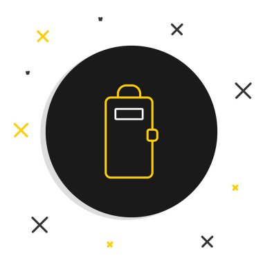 Hat Polisi saldırı kalkanı ikonu beyaz arka planda izole edildi. Renkli taslak konsepti. Vektör