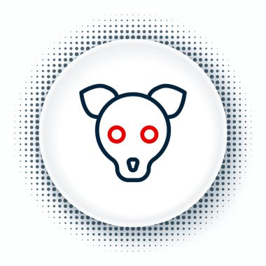 Çizgi Köpeği simgesi beyaz arkaplanda izole edildi. Renkli taslak konsepti. Vektör