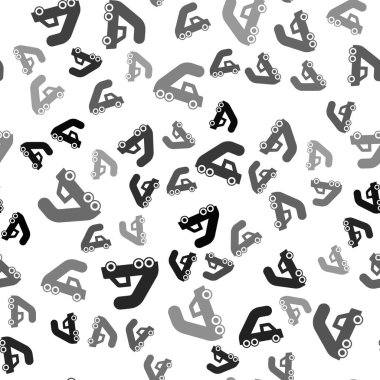 Siyah Yolcu merdiveni beyaz arka planda izole edilmiş uçak ikonu için. Havaalanı merdiveni yolculuğu. Vektör