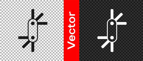 Black Tool Inbusschlüssel Symbol isoliert auf transparentem Hintergrund. Vektor — Stockvektor