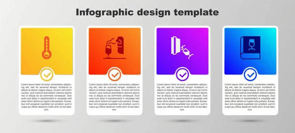Set Meteorology thermometer, Sommelier, Wine tasting, degustation and Book about wine. Business infographic template. Vector — Διανυσματικό Αρχείο
