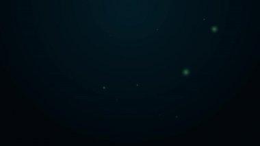 Siyah arka planda izole edilmiş alkollü fermantasyon ikonu olarak üzüm suyu ile parlayan neon hattı metal tankı. 4K Video hareketli grafik canlandırması