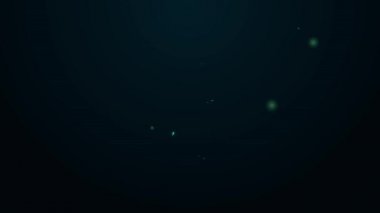 Parlayan neon hattı Laktoz serbest ikonu siyah arkaplanda izole edildi. 4K Video hareketli grafik canlandırması