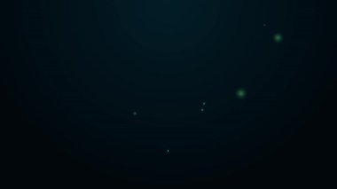 Parlayan neon hattı Acil Durum Tıbbi sembolü - Yaşam Yıldızı simgesi siyah arkaplanda izole edildi. 4K Video hareketli grafik canlandırması