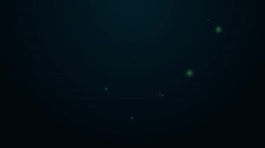 Siyah arkaplanda izole edilmiş üçgen simgesinde parlayan neon çizgisi ünlem işareti. Tehlike uyarısı, dikkat, dikkat, tehlike uyarısı önemli. 4K Video hareketli grafik canlandırması