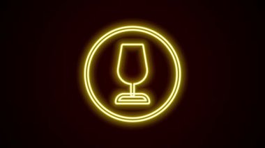 Siyah arkaplanda izole edilmiş dağıtım kutuları ikonu için kırık cam bir sembol. 4K Video hareketli grafik canlandırması