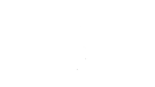 Fekete vonal Palack ikon elszigetelt fehér háttérrel. 4K Videó mozgás grafikus animáció