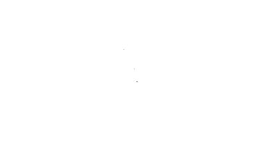 Beyaz zemin üzerinde baget çubuğu simgesi olan siyah çizgili Drum. Müzik işareti. Müzik aleti sembolü. 4K Video hareketli grafik canlandırması