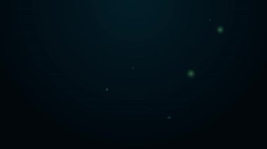 Parlayan neon hattı yıkama ikonu siyah arkaplanda izole edildi. Çamaşır makinesi simgesi. Çamaşır makinesi, çamaşır makinesi. Ev aletleri sembolü. 4K Video hareketli grafik canlandırması