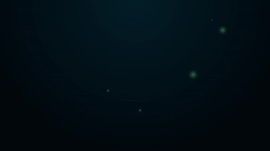 Parlayan neon hattı. Acil arama 112 ikonu siyah arkaplanda izole edildi. Polis, ambulans, itfaiye, çağrı, telefon. 4K Video hareketli grafik canlandırması