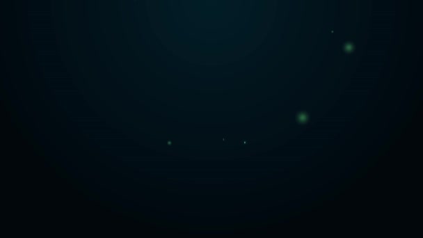 Leuchtende Neon-Linie Menschliche Zielscheibe Sport zum Schießen Symbol isoliert auf schwarzem Hintergrund. Saubere Scheibe mit Zahlen für Schießstand oder Schießen. 4K Video Motion Grafik Animation — Stockvideo