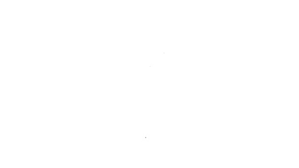 Schwarze Linie Gebrochenes Herz oder Scheidungssymbol isoliert auf weißem Hintergrund. Liebessymbol. Valentinstag. 4K Video Motion Grafik Animation — Stockvideo