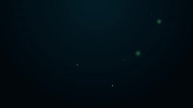 Parlayan neon hattı psikoloji ikonu siyah arkaplanda izole edildi. Psi sembolü. Akıl sağlığı konsepti, psikanaliz analizi ve psikoterapi. 4K Video hareketli grafik canlandırması