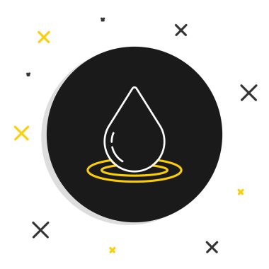 Çizgi Su bırakma simgesi beyaz arkaplanda izole edildi. Renkli taslak konsepti. Vektör