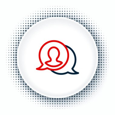 Konuşma balonu sohbet simgesi beyaz arkaplanda izole edildi. İleti simgesi. İletişim ya da yorum sohbet sembolü. Renkli taslak konsepti. Vektör