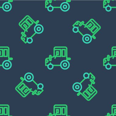 Çizgi Çekici simgesi mavi arkaplanda izole edilmiş kusursuz desen. Vektör