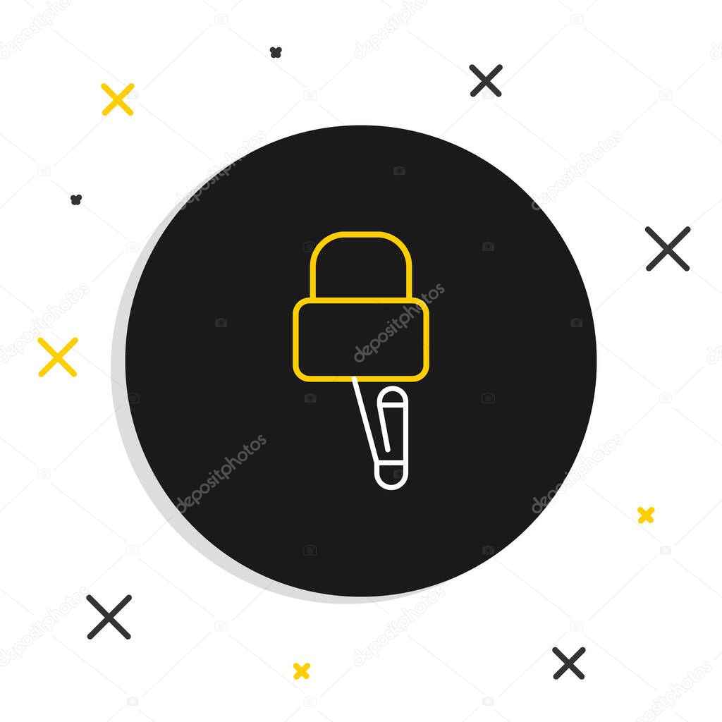 Line Lockpicks or lock picks for lock picking icon isolated on white background. Colorful outline concept. Vector