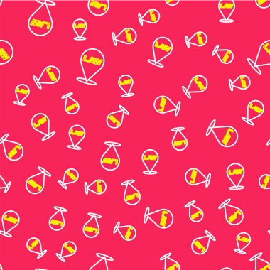 Satır Konumu kanunu simgesi kırmızı arkaplanda izole edilmiş kusursuz desen. Vektör