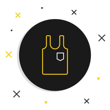 Çizgisiz kolsuz tişört simgesi beyaz arkaplanda izole edildi. Renkli taslak konsepti. Vektör