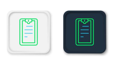 Beyaz arkaplanda kontrol listesi simgesine sahip satır panosu izole edildi. Kontrol listesi sembolü. Anket anketi ya da anket geri bildirim formu. Renkli taslak konsepti. Vektör