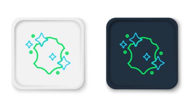 Deri çizgi simgesi beyaz arkaplanda izole edildi. Renkli taslak konsepti. Vektör