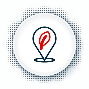 Beyaz arkaplanda yaprak simgesi olan çizgi konumu. Çevre enerjisi kavramı. Alternatif enerji kavramı. Renkli taslak konsepti. Vektör