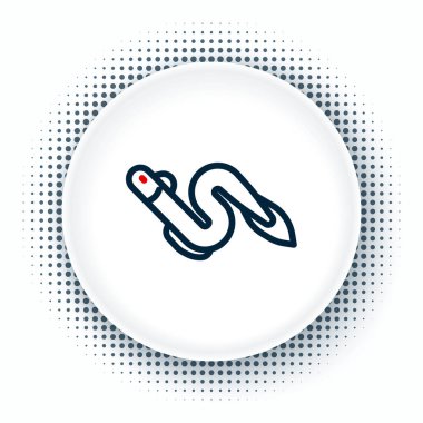 Yılan balığı simgesi beyaz arkaplanda izole edilmiş. Renkli taslak konsepti. Vektör