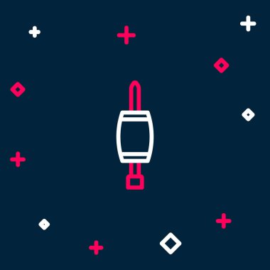 Çizgi Tornavida simgesi mavi arkaplanda izole edildi. Servis aracı sembolü. Renkli taslak konsepti. Vektör