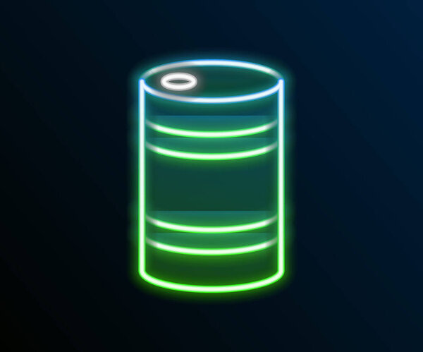 Светящаяся неоновая линия Металлическая пивная пивная пивная пивная икона выделена на черном фоне. Красочная концепция контура. Вектор