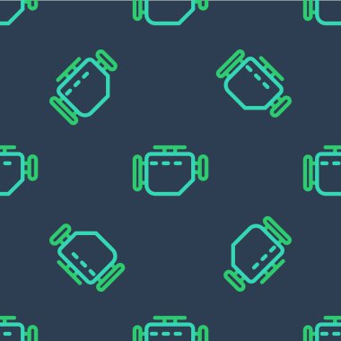 Satır Kontrol Motoru simgesi mavi arkaplanda izole edilmiş kusursuz desen. Vektör