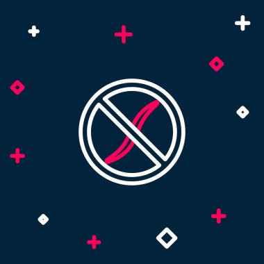 Anti-solucan parazit ikonu mavi arka planda izole edildi. Renkli taslak konsepti. Vektör