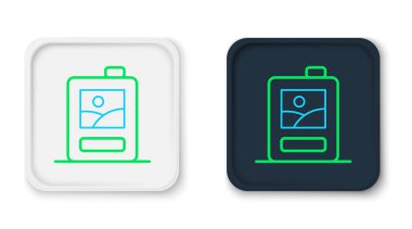 Beyaz arka planda izole edilmiş karton şarap ikonu kutusu. Renkli taslak konsepti. Vektör