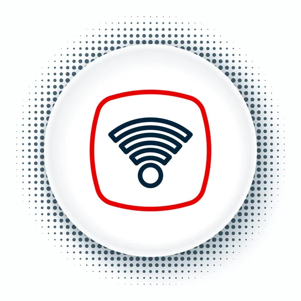 Ligne Réseau Internet Sans Fil Icône Symbole Isolé Sur Fond — Image vectorielle