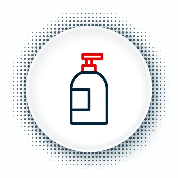 Linie Spülmittel Flasche Symbol Isoliert Auf Weißem Hintergrund Flüssigwaschmittel Zum — Stockvektor