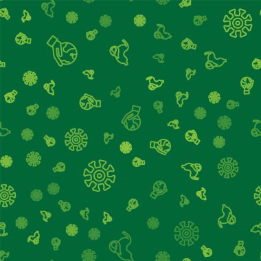 El, Dünya 'yı tutarken, Bakteri ve mide yanmasını kusursuz bir şekilde ayarla. Vektör