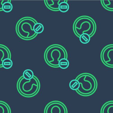 Satır Oluştur Hesap Ekranı simgesi mavi arkaplanda izole edilmiş dikişsiz kalıp. Vektör