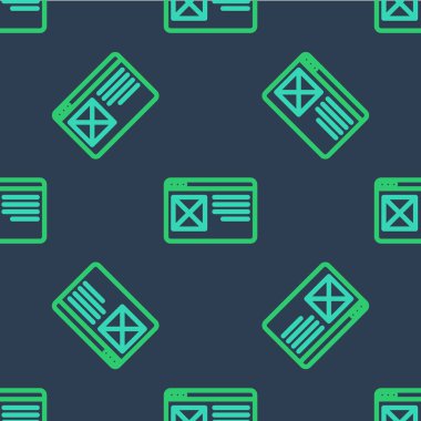 Satır Tarayıcı pencere simgesi mavi arkaplanda izole edilmiş pürüzsüz desen. Vektör